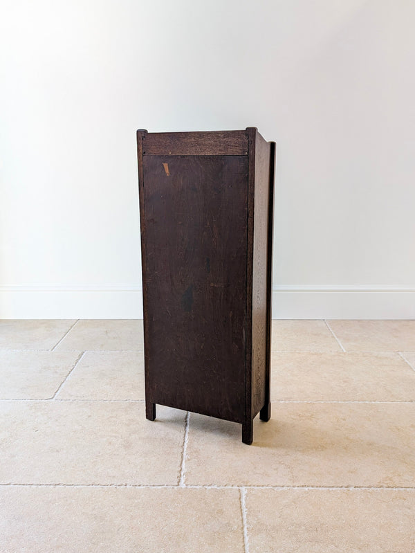 Antique Edwardian Arts & Crafts Oak Narrow Bookcase c.1910