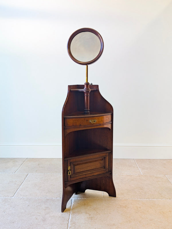Antique Victorian Mahogany Corner Shaving Stand c.1890