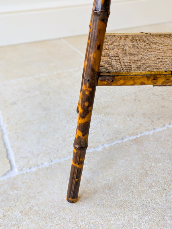 Antique Victorian Tiger Bamboo Occasional Table c.1890