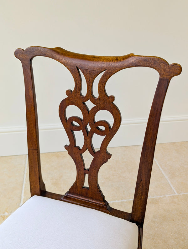 Set of Four Antique Georgian Chippendale Mahogany Dining Chairs c.1780