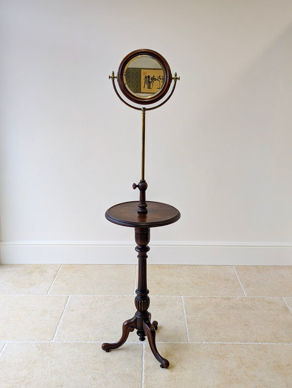 Antique Victorian Mahogany Gentleman’s Shaving Stand c.1890