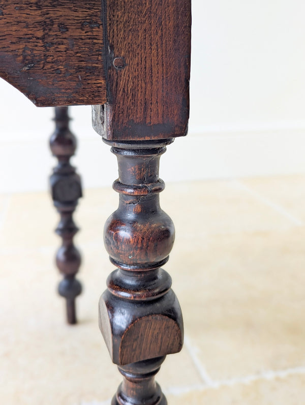 Antique Early 18th Century Oak Side Table c.1710