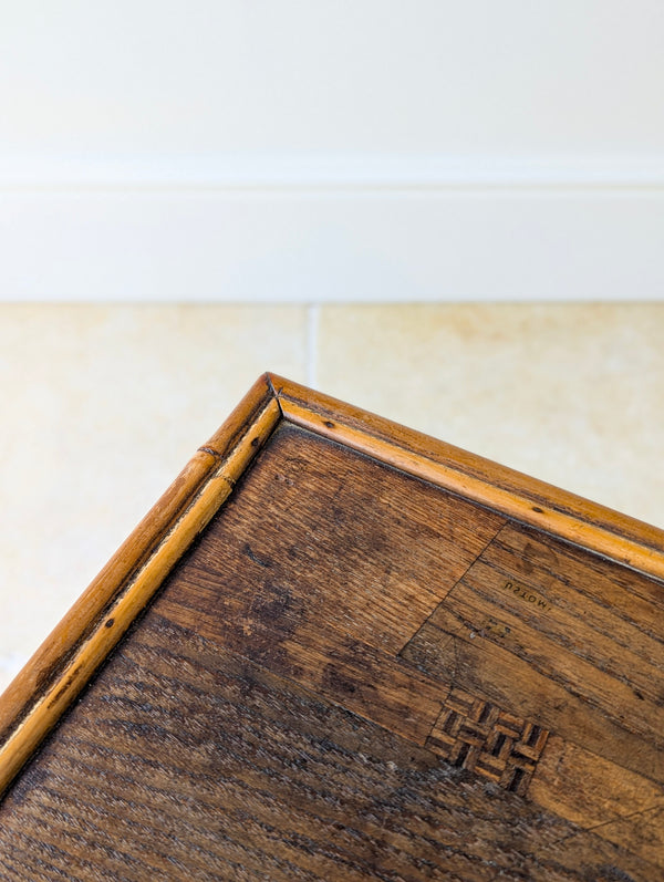 Antique Victorian Aesthetic Movement Inlaid Bamboo Occasional Table c.1880