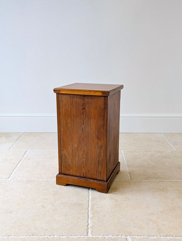 Antique Victorian Aesthetic Movement Pitch Pine Bedside Cabinet c.1890