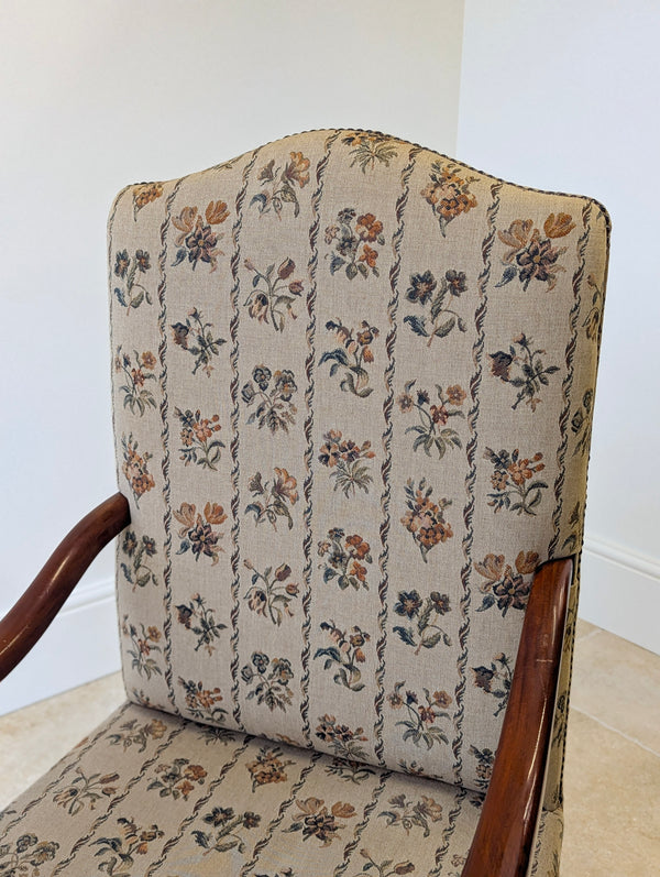Pair of Antique Late Victorian Walnut Armchairs c.1890