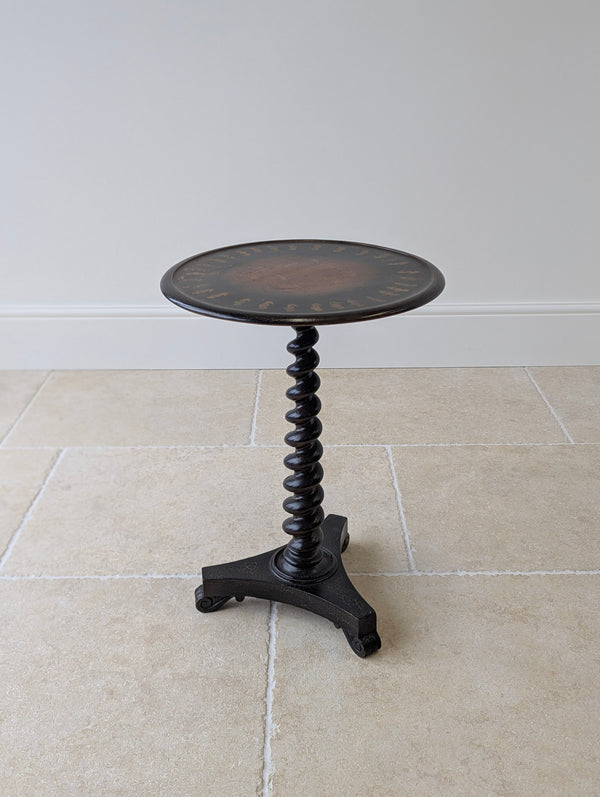 Antique Victorian Japanned Tripod Occasional Table c.1880