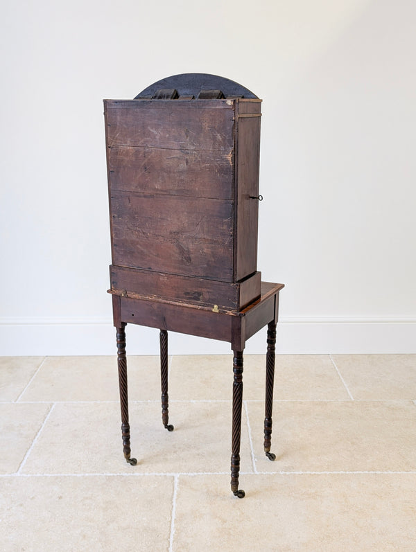 Antique Victorian Mahogany Dressing Table with Mirror Cabinet c.1880
