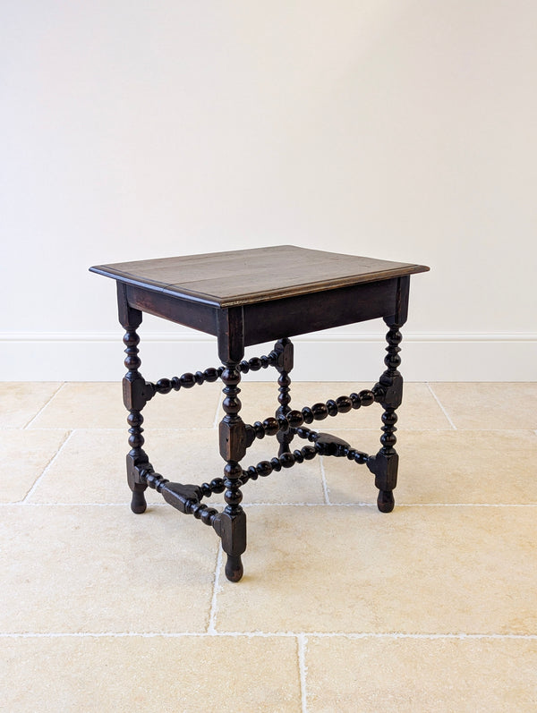 Antique English Oak Side Table c.1710