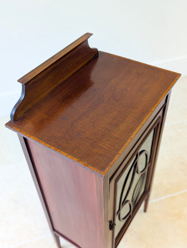 Antique Edwardian Inlaid Mahogany Glazed Display Cabinet c.1910