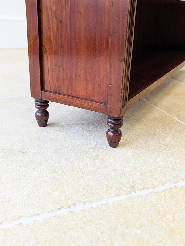 Antique Late Victorian Mahogany Open Bookcase c.1890