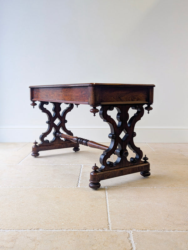 Antique Victorian Rosewood Library Table c.1870