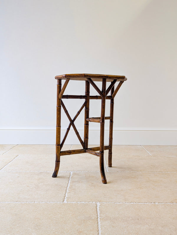 Antique Victorian Bamboo Side Table c.1890