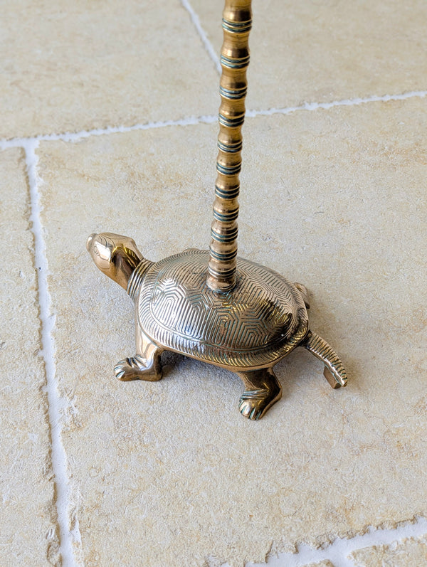 Antique Early 20th Century Brass Tortoise Floor-Standing Cigar Stand c.1920