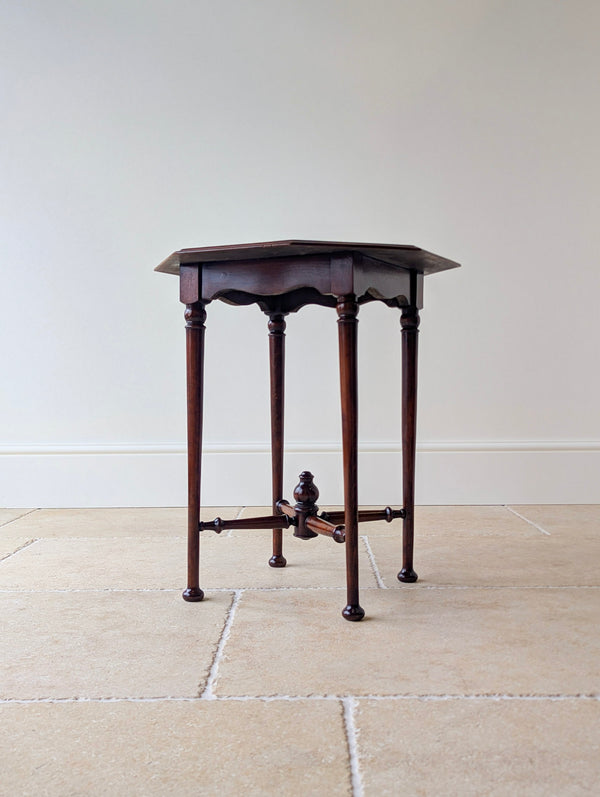 Antique Victorian Aesthetic Movement Mahogany Octagonal Occasional Table c.1890