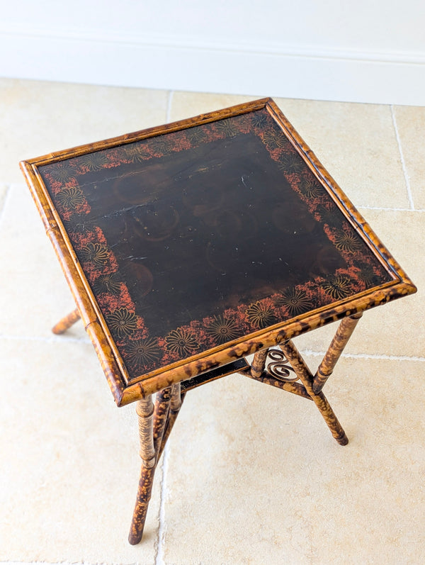 Antique Victorian Bamboo Occasional Table c.1890