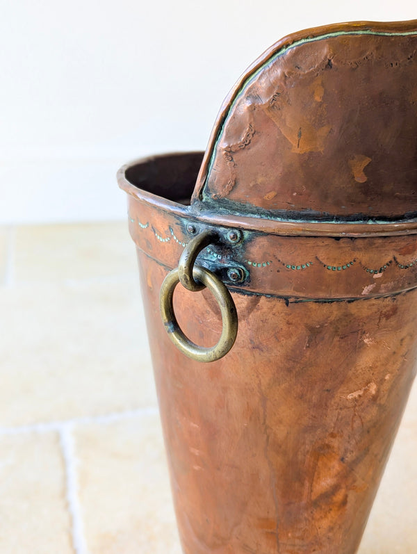 Antique 19th Century French Copper Grape Hod c.1890