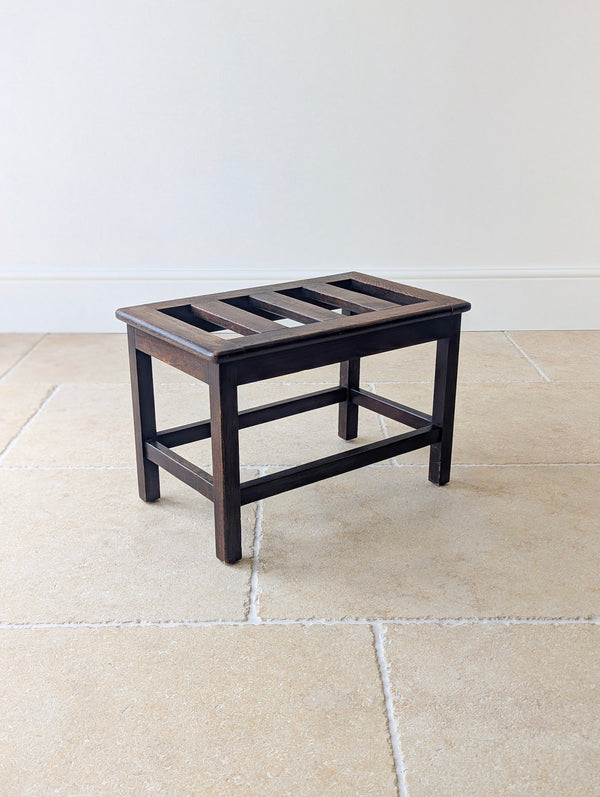 Antique Edwardian Oak Luggage Stand c.1910