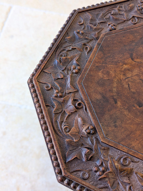 Antique Victorian Walnut Arts & Crafts Occasional Table c.1890