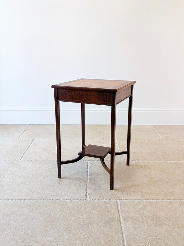 Antique George III Inlaid Mahogany & Burr Yew Occasional Table c.1790