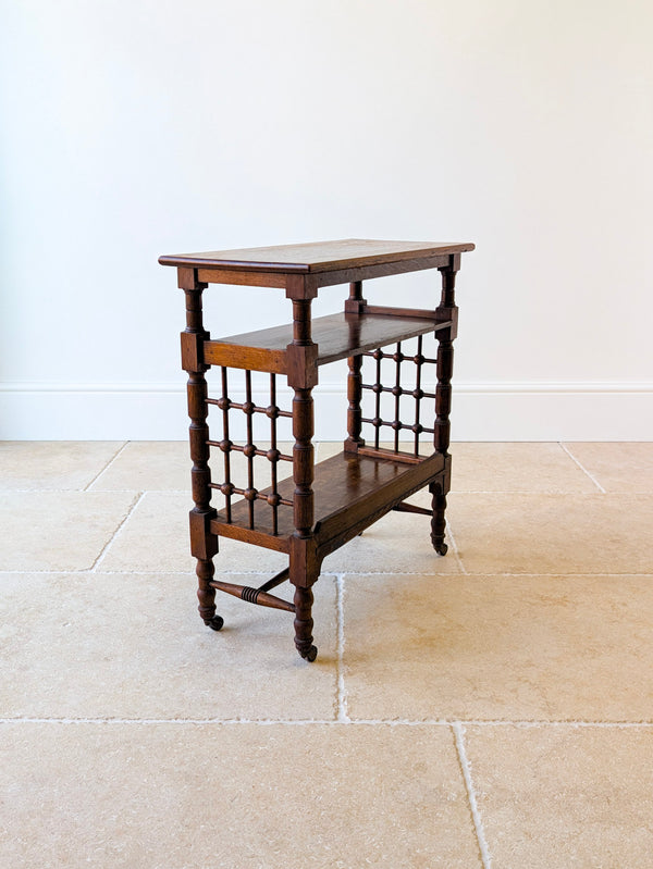 Antique Arts & Crafts Oak Liberty & Co. Reading Table Bookstand c.1900