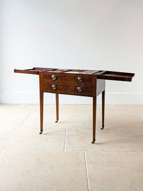Antique Georgian Mahogany Folding Dressing Table c.1790