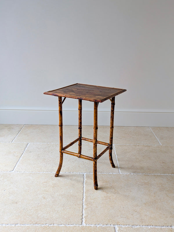 Antique Victorian Aesthetic Movement Inlaid Bamboo Occasional Table c.1880