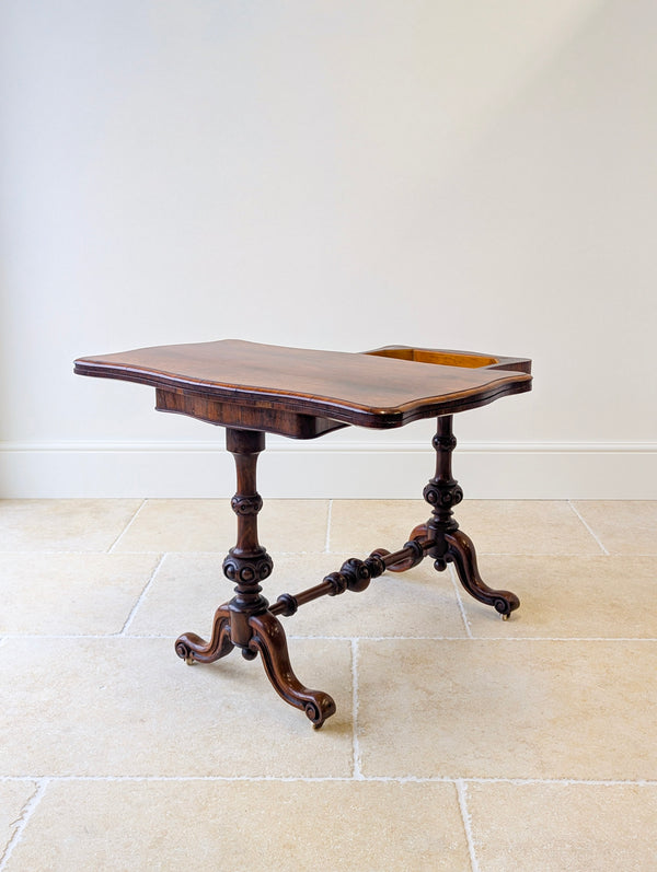 Antique Victorian Rosewood Card Table c.1860