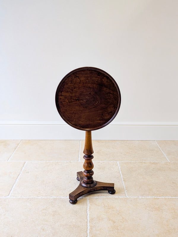 Antique Regency Mahogany and Beech Tilt-Top Wine Table c.1830
