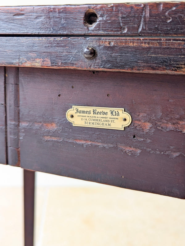 Antique Georgian Plum Pudding Mahogany Fold-Over Tea Table c.1790