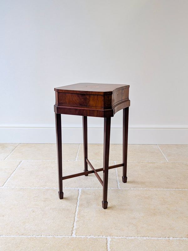 Antique Victorian Mahogany Work Box on Stand c.1880