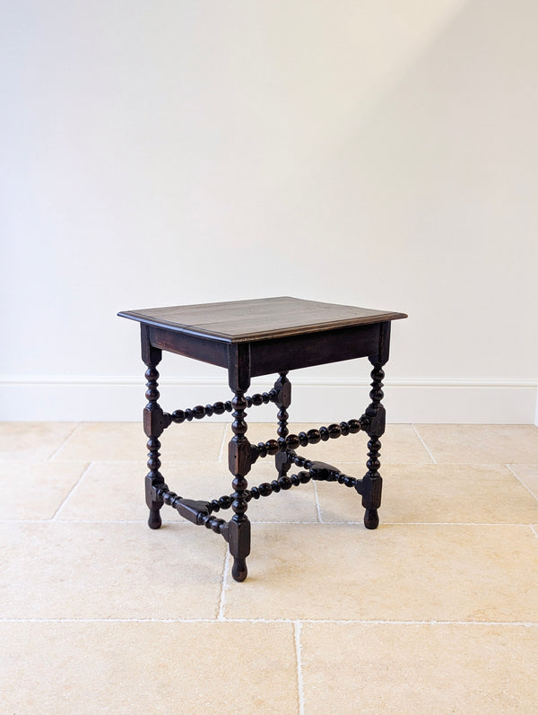 Antique English Oak Side Table c.1710