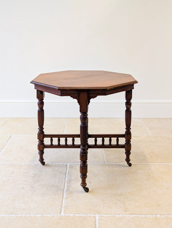 Antique Victorian Mahogany Octagonal Centre Table c.1890