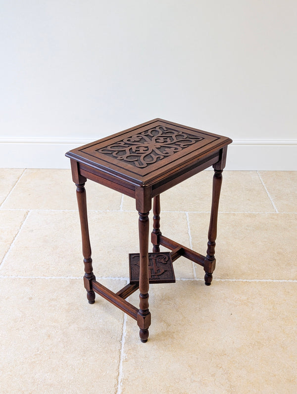 Antique Carved Mahogany Occasional Table c.1900