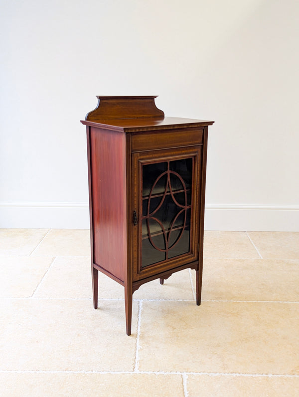 Antique Edwardian Inlaid Mahogany Glazed Display Cabinet c.1910