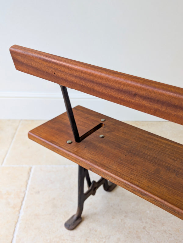Antique Victorian Reversible Tram Bench by Fisher & Son c.1890