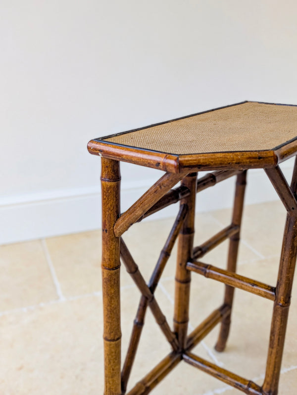 Antique Victorian Bamboo Side Table c.1890