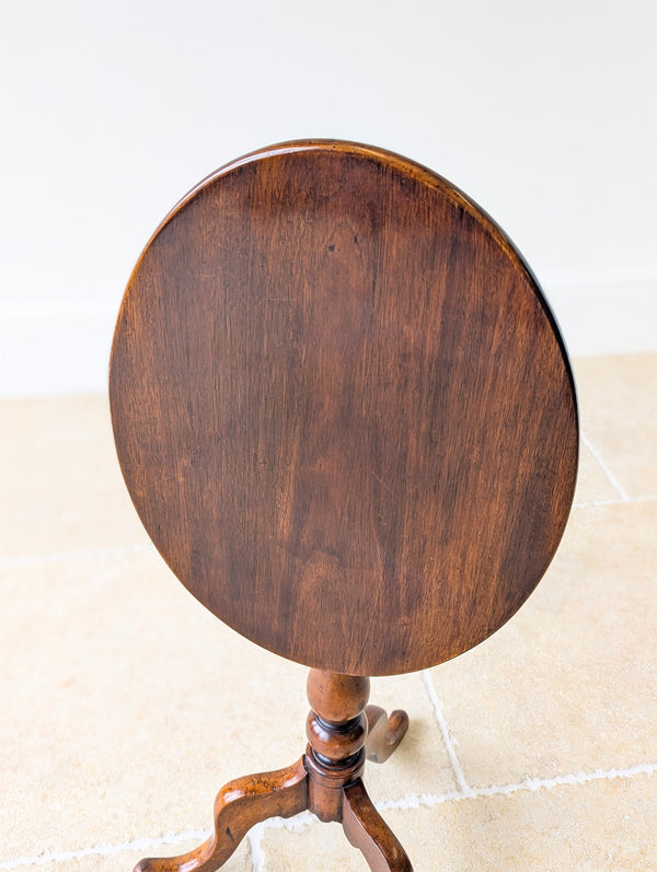 Antique Georgian Mahogany Oval Tilt-Top Tripod Wine Table c.1820