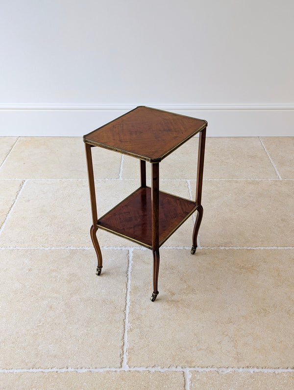 Antique Victorian Mahogany Two-Tier Occasional Table by W. Turner Lord & Co c.1880