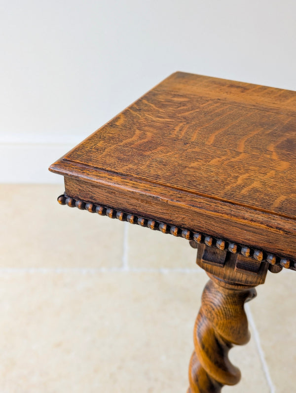 Antique Late Victorian Pair of Oak Torchères c.1890