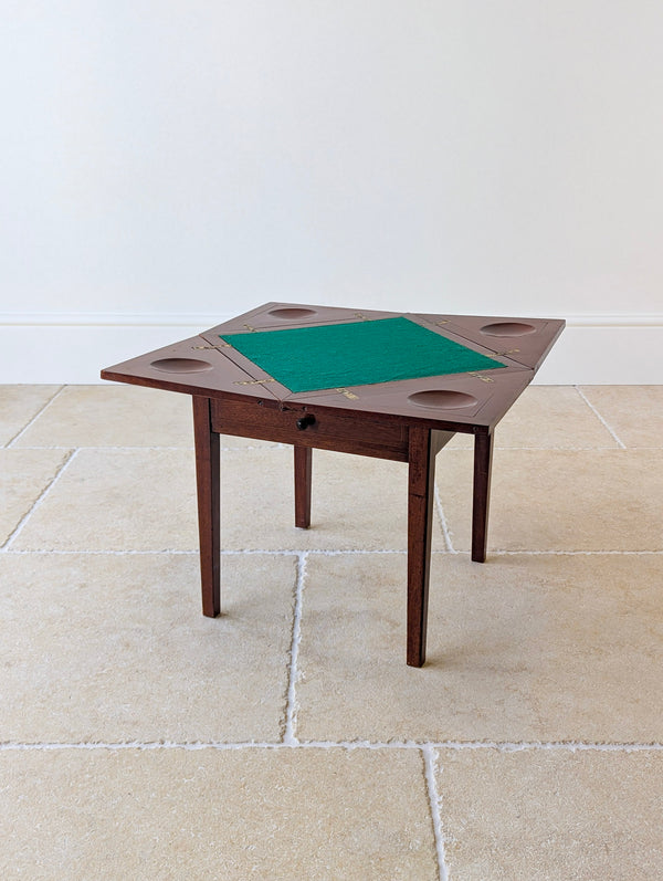 Antique Edwardian Mahogany Diminutive Envelope Card Table c.1910