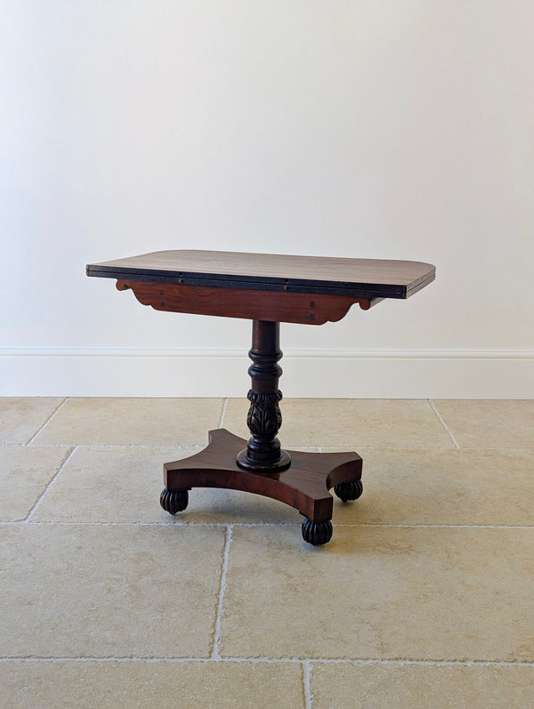 Antique William IV Mahogany Fold-Over Tea Table c.1830