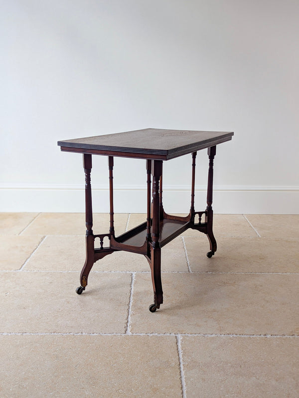 Antique Victorian Aesthetic Movement Mahogany Side Table by Gregory & Co c.1880
