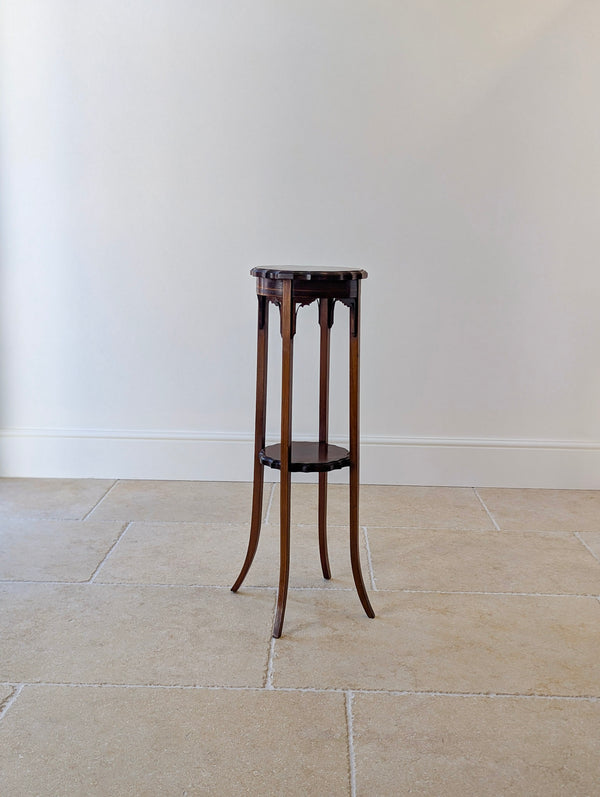 Antique Edwardian Inlaid Mahogany Torchère c.1905