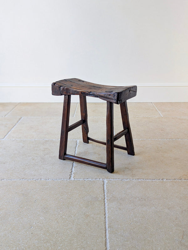 Antique Georgian Oak Vernacular Stool c.1750