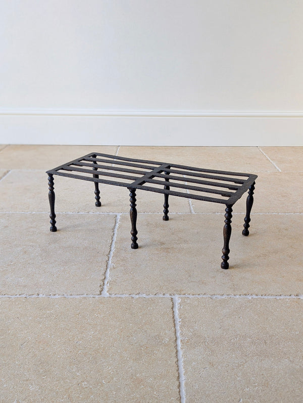 Antique Georgian Country-House Wrought Iron Hearth Footman c.1800