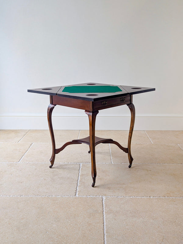 Antique Edwardian Mahogany Envelope Card Table c.1905