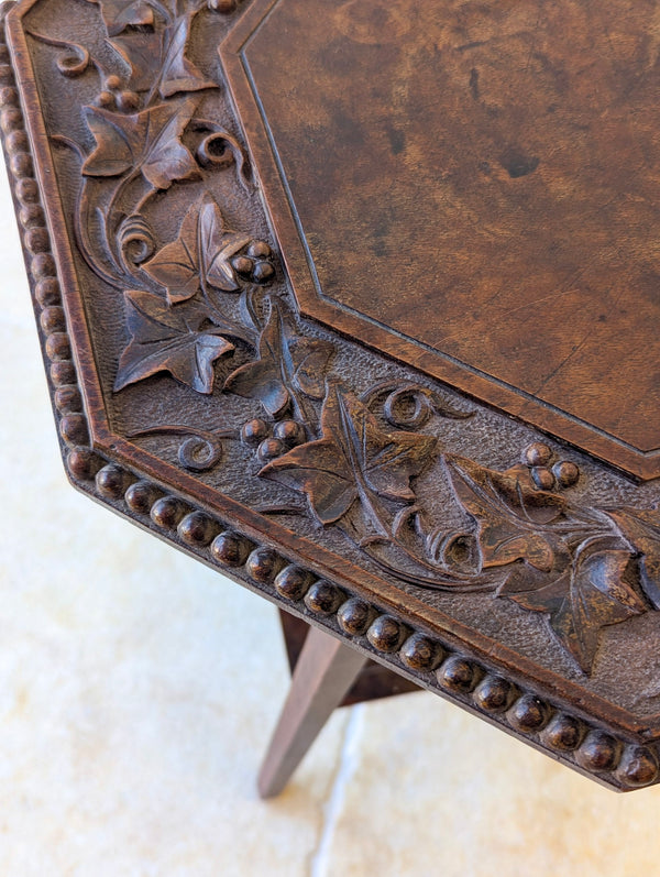 Antique Victorian Walnut Arts & Crafts Occasional Table c.1890