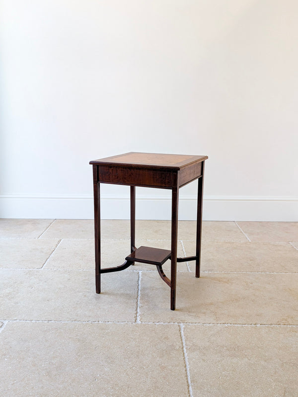 Antique George III Inlaid Mahogany & Burr Yew Occasional Table c.1790
