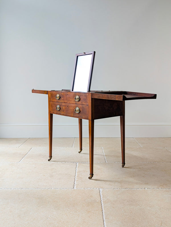 Antique Georgian Mahogany Folding Dressing Table c.1790