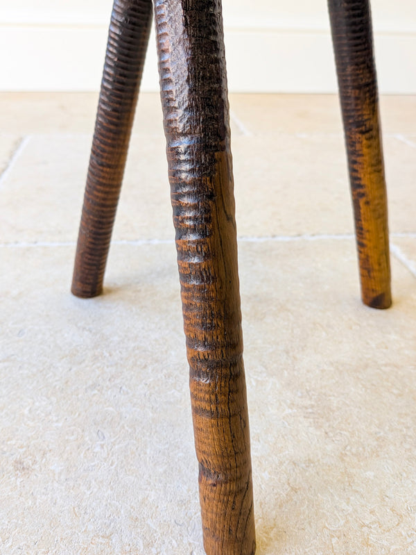 Antique Victorian Elm & Ash Cutler’s Stool c.1850